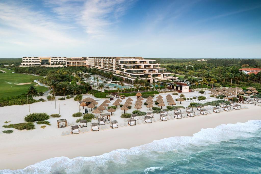 ATELIER Playa Mujeres luxury adults-only all-inclusive resort with modern architecture, beachfront pools, and artistic design near Cancun.